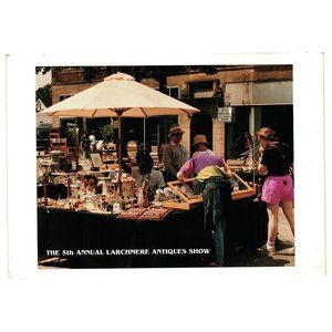 Vintage Postcard Larchmere Antiques Show 5th Annual Cleveland Ohio Merchant AD
